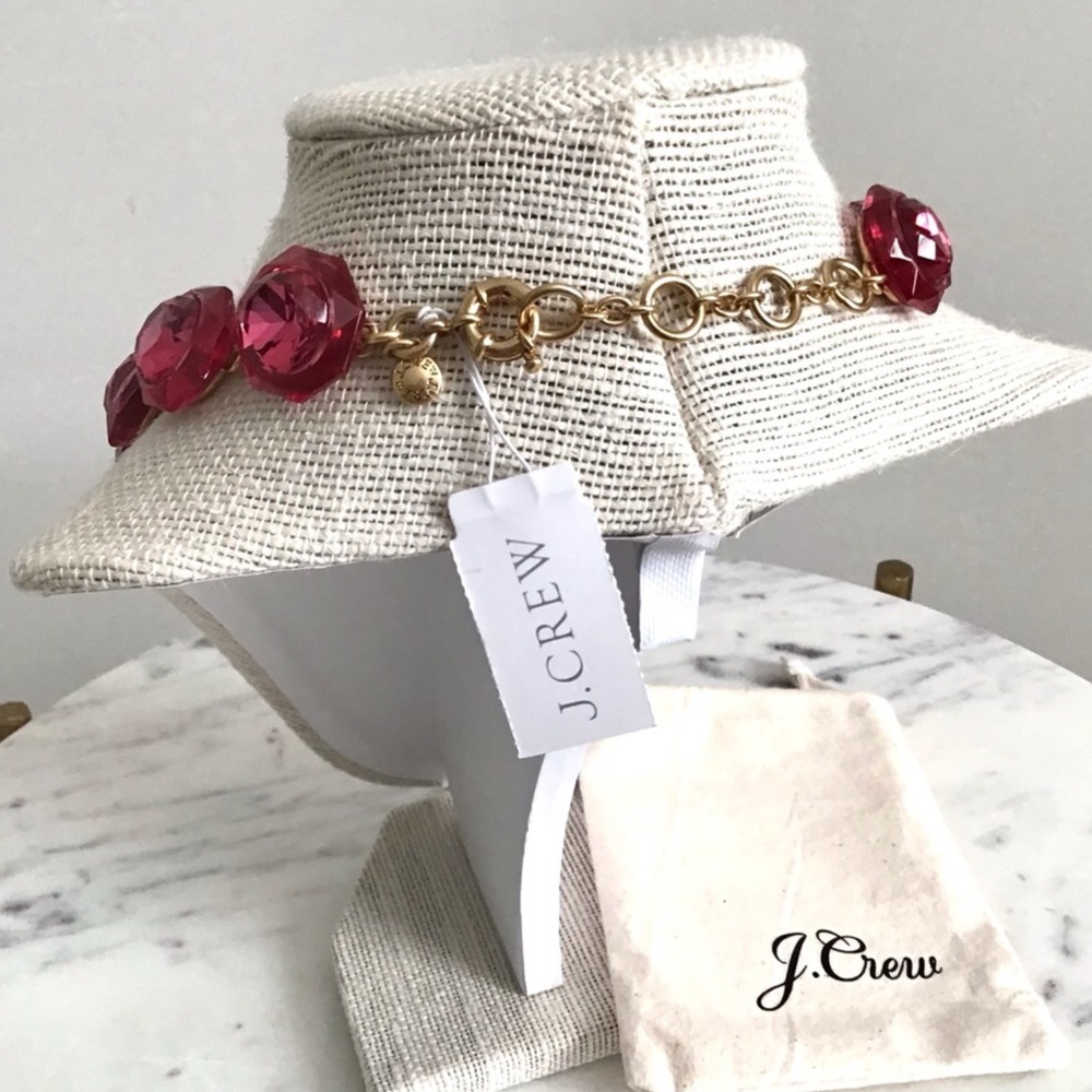 J. CREW Necklace Crystals Gemstones Gorgeous RARE New With Tag - Picture 7 of 10